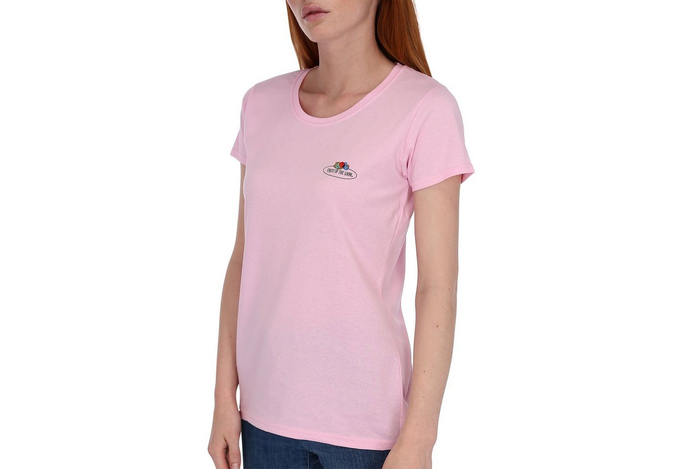 Fruit of the Loom Rundhalsshirt Damen T-Shirt mit Vintage-Logo von Fruit of the Loom