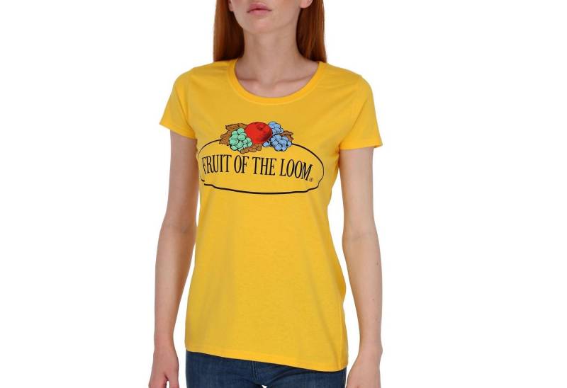 Fruit of the Loom Rundhalsshirt Fruit of the Loom Fruit of the Loom Damen T-Shirt mit Logo von Fruit of the Loom