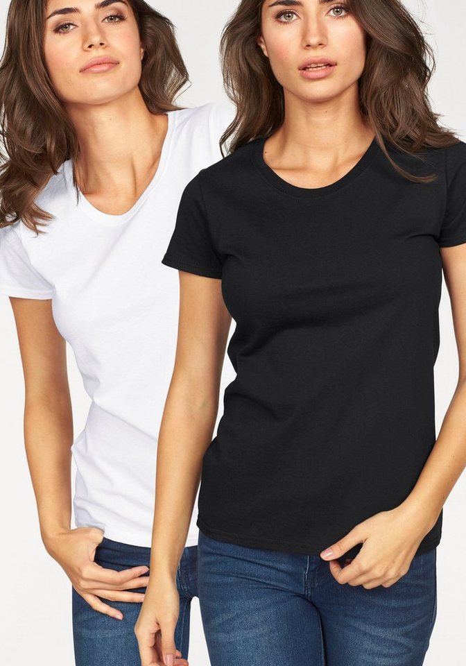 Fruit of the Loom Rundhalsshirt Lady Fit Premium (Packung, 2-tlg., 2er-Pack) von Fruit of the Loom