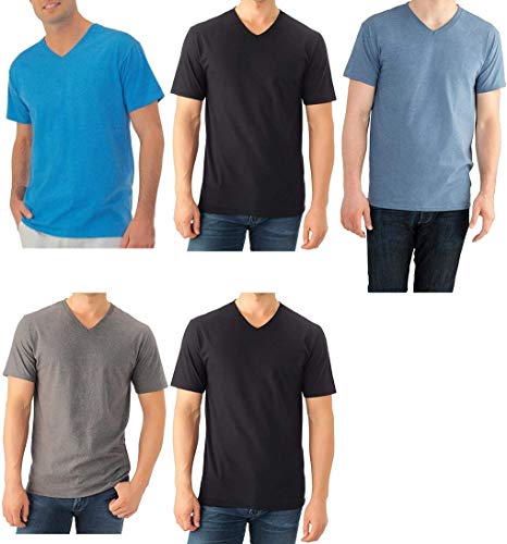Fruit of the Loom Select Men's V-Neck T-Shirts Classic Fit Wicks Moisture Tagless Random 5-Pack Small von Fruit of the Loom