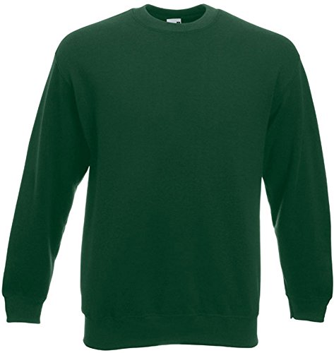 Fruit of the Loom - Set-In Sweatshirt - Bottlegreen - Größe: XL von Fruit of the Loom