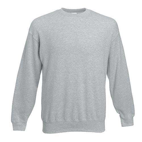 Fruit of the Loom - Set-In Sweatshirt - Heather Grey - Größe: M von Fruit of the Loom