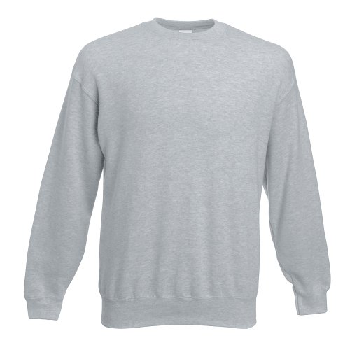 Fruit of the Loom - Set-In Sweatshirt - heather grey - Größe: S von Fruit of the Loom