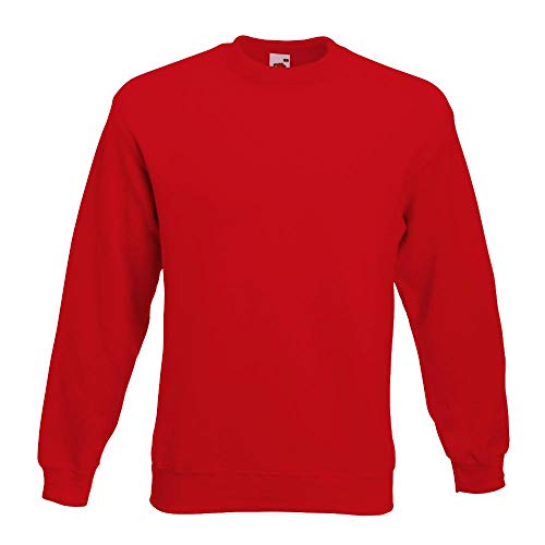 Fruit of the Loom - Set-In Sweatshirt - rot - Größe: XL von Fruit of the Loom