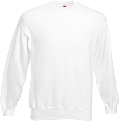 Fruit of the Loom - Set-In Sweatshirt - weiß - Größe: M von Fruit of the Loom