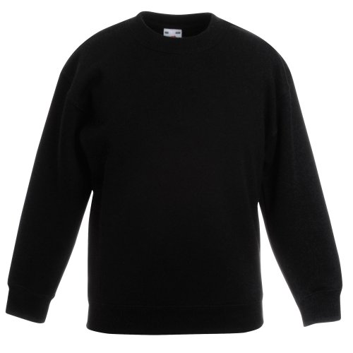 Fruit of the Loom Set-in Classic Sweatshirt Unisex-Kinder und Jungen, Schwarz , 14-15 Jahre von Fruit of the Loom