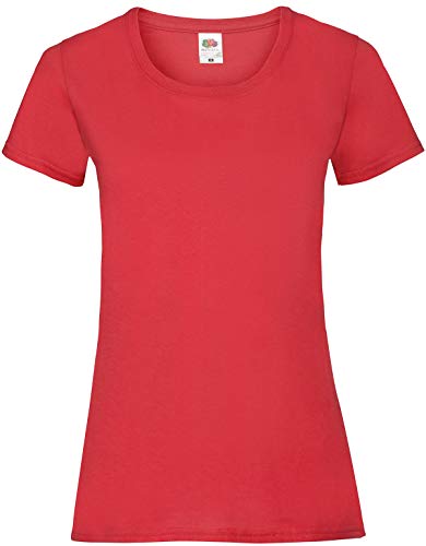 Fruit of the Loom ShirtInStyle Lady-Shirt Basic Uni, Farbe rot, Größe S von Fruit of the Loom