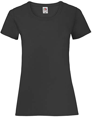 Fruit of the Loom ShirtInStyle Lady-Shirt Basic Uni, Farbe schwarz, Größe S von Fruit of the Loom