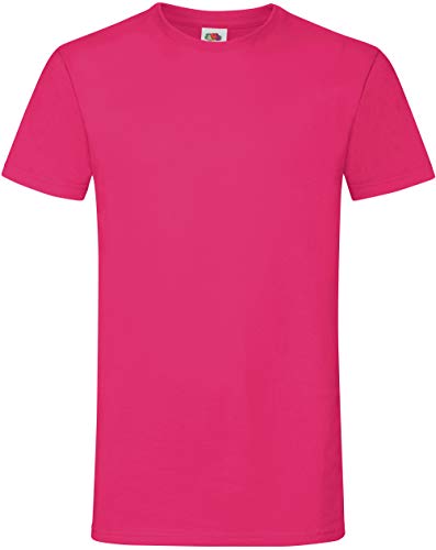 Fruit of the Loom Sofspun® T Herren T-Shirt NEU, Farbe:Fuchsia, Größe:2XL von Fruit of the Loom