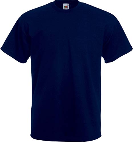 Fruit of the Loom Super Premium Herren T-Shirt, blau, XL von Fruit of the Loom
