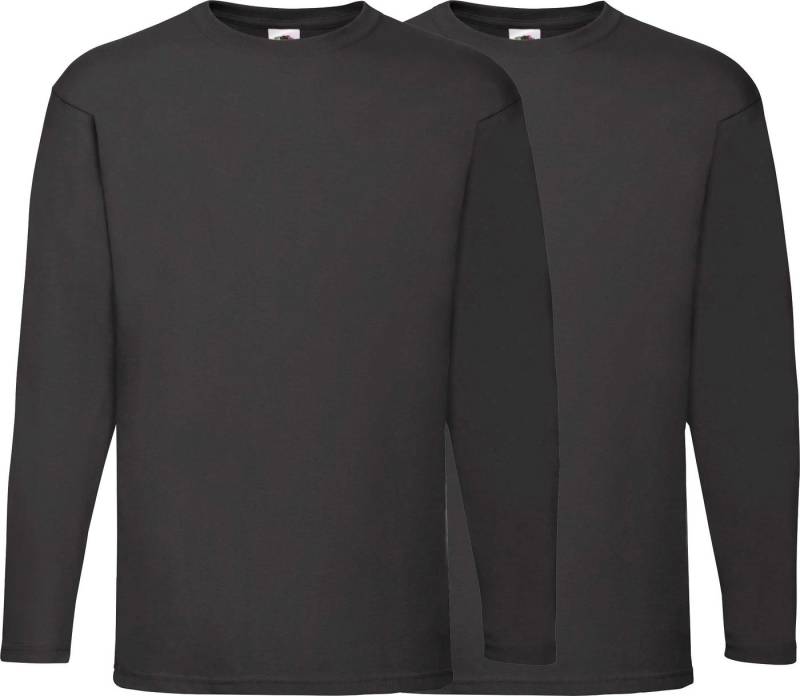 Fruit of the Loom Sweatshirt Unisex-Langarmshirt 2er-Pack Uni von Fruit of the Loom