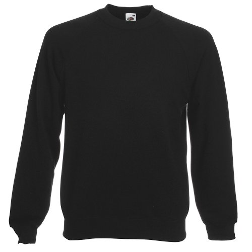 Fruit of the Loom - Sweatshirt 'Raglan Sweat' L,Black von Fruit of the Loom