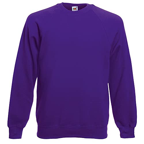 Fruit of the Loom - Sweatshirt Raglan Sweat M,Purple von Fruit of the Loom