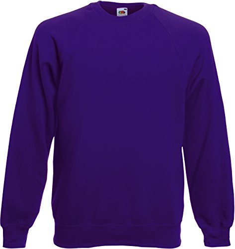 Fruit of the Loom - Sweatshirt 'Raglan Sweat' M,Purple von Fruit of the Loom