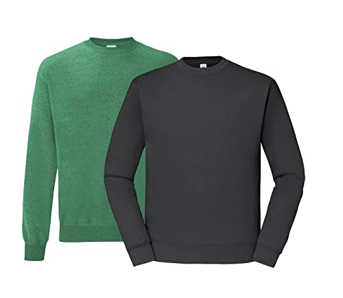 Fruit of the Loom - Sweatshirt 'Set-In' 1x Retro Grün, 1x Graphit & 1x HLKauf Block - Größe: L Fruit of the Loom - Sweatshirt 'Set-In' 1x Retro Grün, 1x Graphit & 1x HLKauf Block - Größe: L von Fruit of the Loom