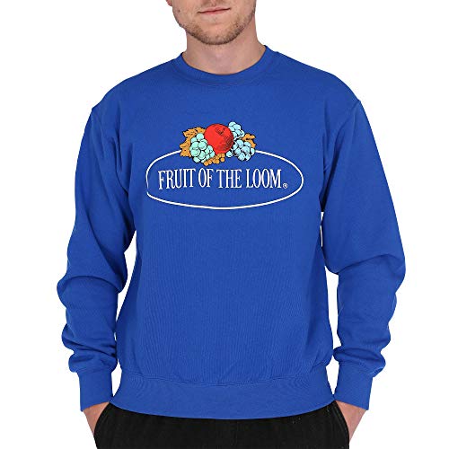 Fruit of the Loom Sweatshirt mit großem Vintage-Logo, Farbe:royal, Größe:2XL von Fruit of the Loom