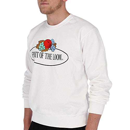 Fruit of the Loom Sweatshirt mit großem Vintage-Logo, Farbe:weiß, Größe:2XL von Fruit of the Loom