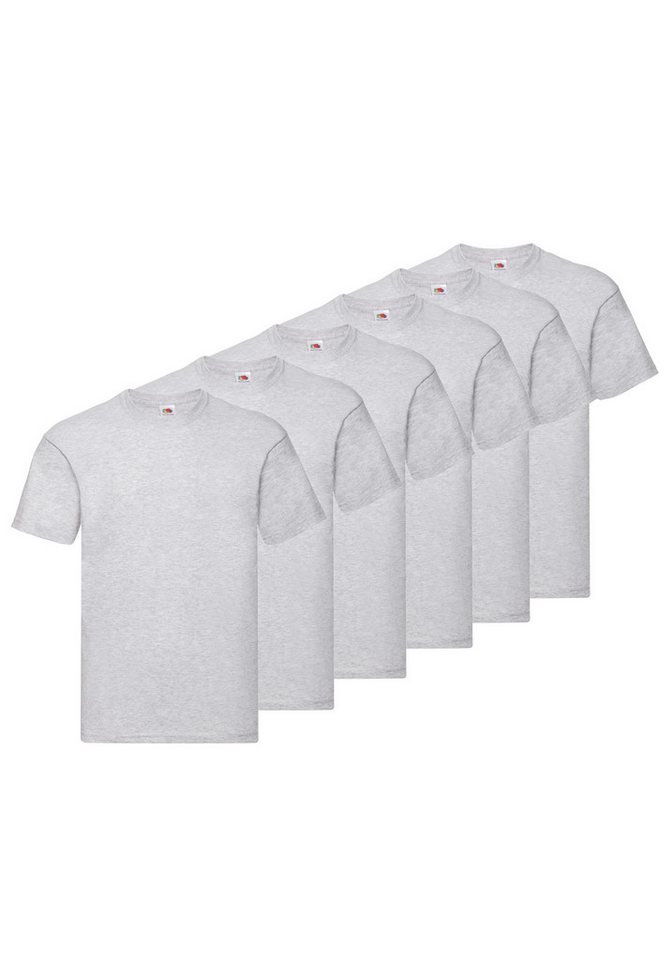 Fruit of the Loom T-Shirt, sechs Stück in unterschiedlicher Farbkomination (Packung, 6-tlg., 6er-Pack) mit Rundhalsausschnitt von Fruit of the Loom