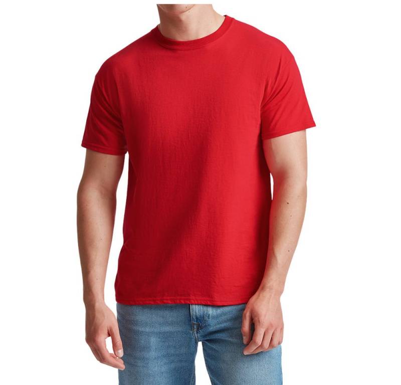 Fruit of the Loom T-Shirt Rot 3XL Herren Damen Basic Kurzarm Rundhals von Fruit of the Loom