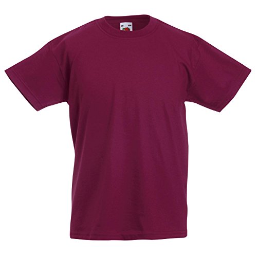 Fruit of the Loom T-Shirt für Kinder, aus Baumwolle Gr. One size, burgunderfarben Fruit of the Loom T-Shirt für Kinder, aus Baumwolle Gr. One size, burgunderfarben von Fruit of the Loom