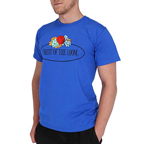 Fruit of the Loom T-Shirt mit Vintage Logo, Farbe:royal, Größe:XL von Fruit of the Loom