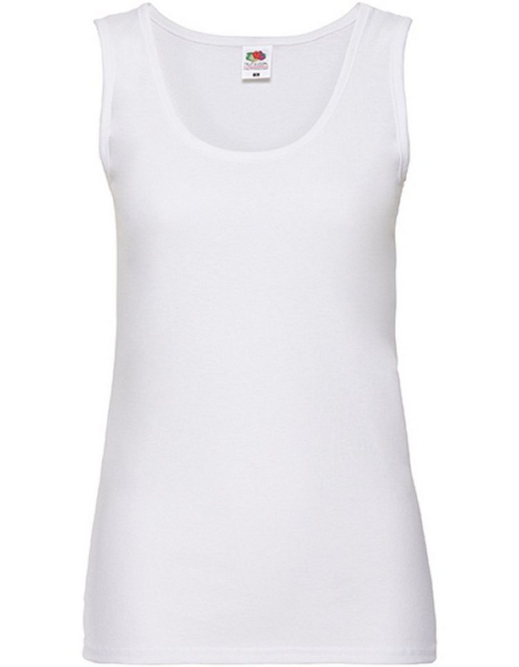 Fruit of the Loom Tanktop 1er/2er-Set Damen Tank Top / ärmelloses Shirt für Frauen u. Mädchen (2-tlg) Gr. XS bis XXL - verschiedene Farben von Fruit of the Loom