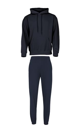 Fruit of the Loom Trainingsanzug Sportanzug Tracksuit Jogginghose + Hoodie oder Jacke, Deep Navy Pants + Deep Navy Hoodie, L Fruit of the Loom Trainingsanzug Sportanzug Tracksuit Jogginghose + Hoodie oder Jacke, Deep Navy Pants + Deep Navy Hoodie, L von Fruit of the Loom