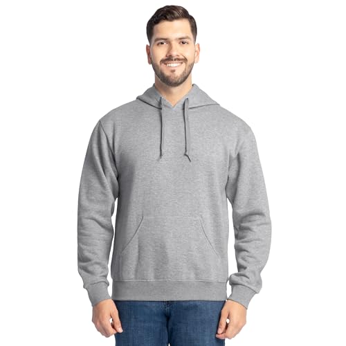 Fruit of the Loom Uni Eversoft Fleece Hoodies, Moisture Wicking & Breathable, Hooded Sweatshirt Kapuzenpullover, Grau melierter Pullover, Medium von Fruit of the Loom