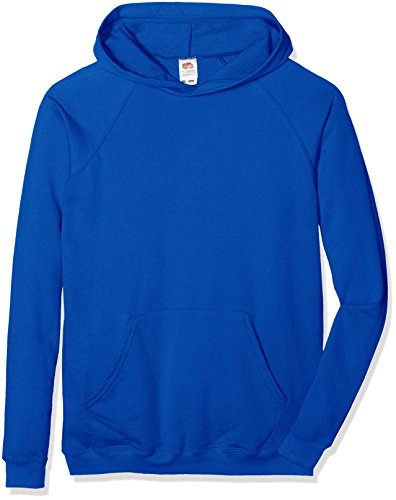 Fruit of the Loom Unisex - Kinder Kapuzenpullover Raglan Lightweight, Blau (Royal), 10-11 Jahre (Herstellergröße: 32) von Fruit of the Loom