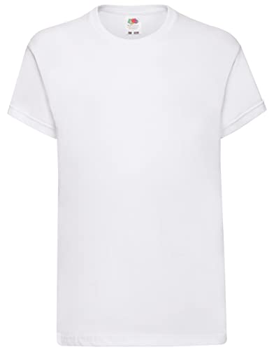 Fruit of the Loom Unisex Kinder Original T T-Shirt, weiß, 14-15 Jahre von Fruit of the Loom