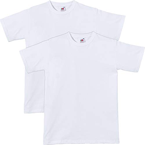 Fruit of the Loom Unisex-T-Shirt, 2er-Pack weiß Größe L von Fruit of the Loom