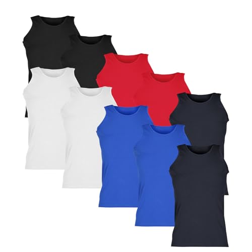 Fruit of the Loom Valueweight Athletic Vest Unterhemd 10er-Pack Herren, 2xSchwarz+2xDeepNavy+2xRot+2xWeiß+2xRoyal, M von Fruit of the Loom