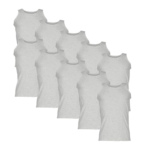 Fruit of the Loom Valueweight Athletic Vest Unterhemd 10er-Pack Herren, Heather Grey, L von Fruit of the Loom