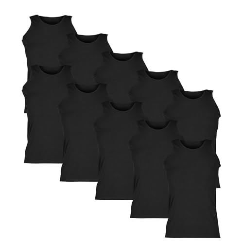 Fruit of the Loom Valueweight Athletic Vest Unterhemd 10er-Pack Herren, Schwarz (Black), 5XL von Fruit of the Loom