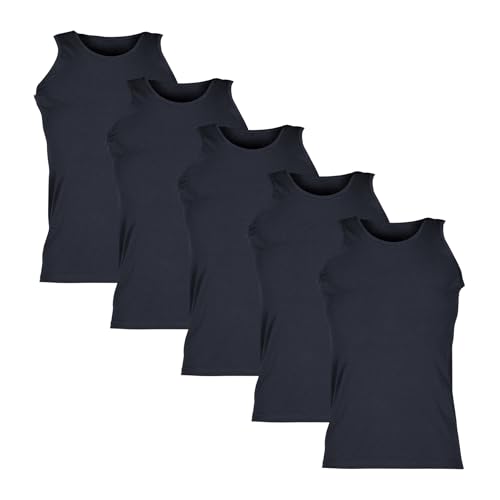 Fruit of the Loom Valueweight Athletic Vest Unterhemd 5er-Pack Herren, Deep Navy, 3XL von Fruit of the Loom
