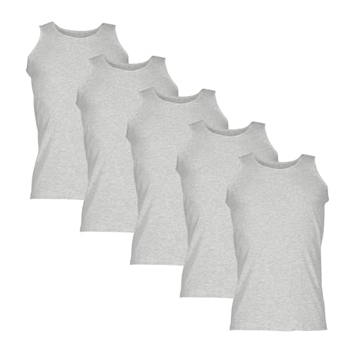 Fruit of the Loom Valueweight Athletic Vest Unterhemd 5er-Pack Herren, Heather Grey, L von Fruit of the Loom