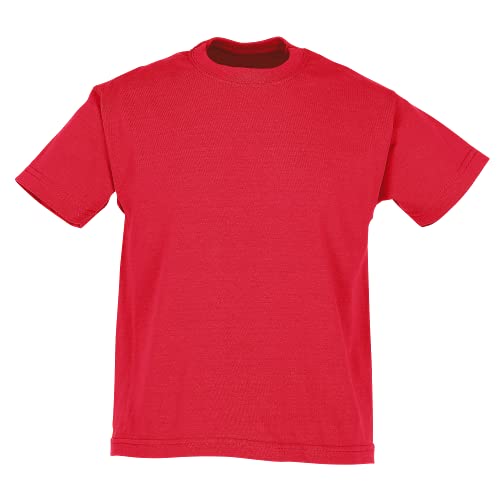 Fruit of the Loom Valueweight Kinder T-Shirt, Rot, 128 von Fruit of the Loom