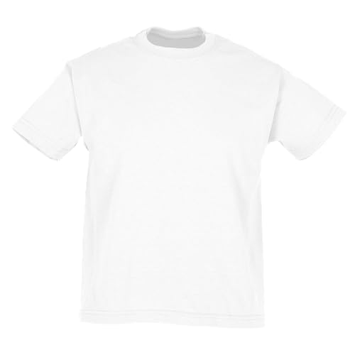 Fruit of the Loom Valueweight Kinder T-Shirt, Weiß, 152 von Fruit of the Loom