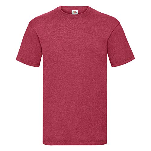 Fruit of the Loom Valueweight T-Shirt Diverse Farbsets S M L XL XXL 3XL 4XL 5XL (M, Vintage Heather Red) von Fruit of the Loom