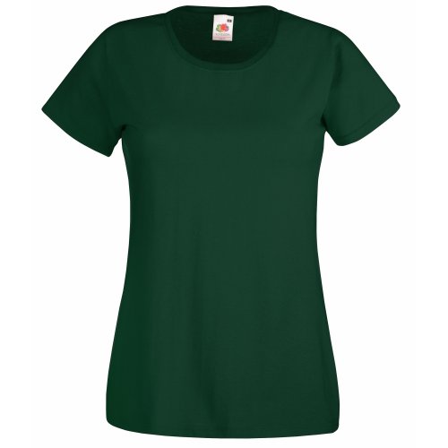 Fruit of the Loom Valueweight T-Shirt für Damen, Herren, Verde - Botella Verde, XXL von Fruit of the Loom