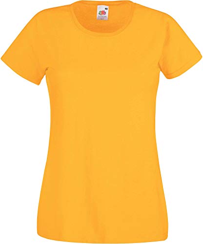 Fruit of the Loom Valueweight T-Shirt für Damen M Medium,Yellow - Sunflower von Fruit of the Loom