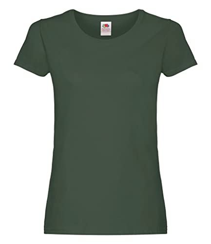 Fruit of the Loom Valueweight T-Shirt für Damen M Verde - Botella Verde von Fruit of the Loom