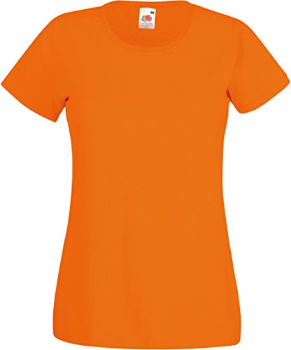 Fruit of the Loom Valueweight T-Shirt für Damen S Small,Orange - Orange von Fruit of the Loom
