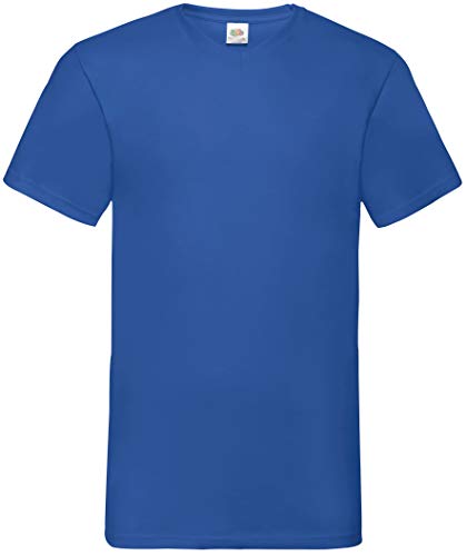 Fruit of the Loom Valueweight T-Shirt für Männer mit V-Ausschnitt, kurzärmlig (S) (Königsblau) von Fruit of the Loom