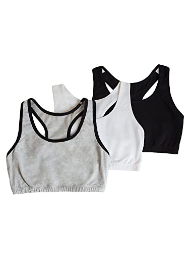 Fruit of the Loom Women's Built-Up Sports Bra, Grey Black/White/Black, 46 von Fruit of the Loom