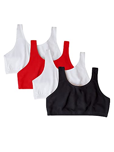 Fruit of the Loom Women's Built Up Tank Style Sports Bra, Black/White/White/Red 4-Pack, 42 Fruit of the Loom Women's Built Up Tank Style Sports Bra, Black/White/White/Red 4-Pack, 42 von Fruit of the Loom