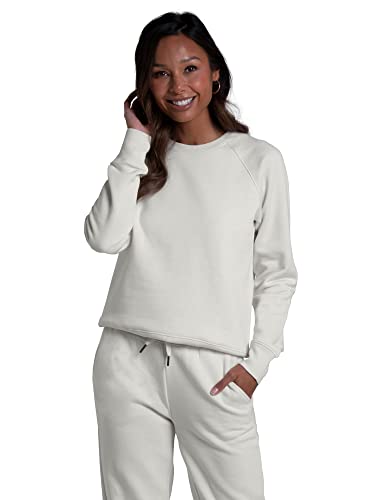 Fruit of the Loom Women's Crafted Comfort Fleece, Hoodies & Sweatpants, Super Soft Cotton Blend, Sweatshirt-Sweet Cream von Fruit of the Loom