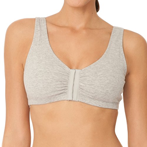 Fruit of the Loom Women's Front Close Builtup Sports Bra, Heather Grey, 38 von Fruit of the Loom