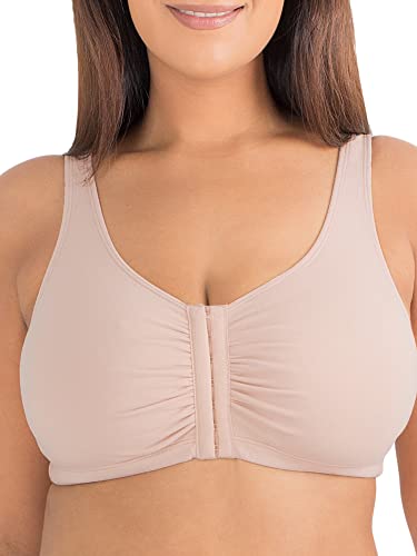 Fruit of the Loom Women's Front Close Builtup Sports Bra, Sand, 44 von Fruit of the Loom