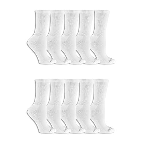 Fruit of the Loom Womens Everyday Soft Crew Socks 10 Pair, 4-10 Medium, White von Fruit of the Loom